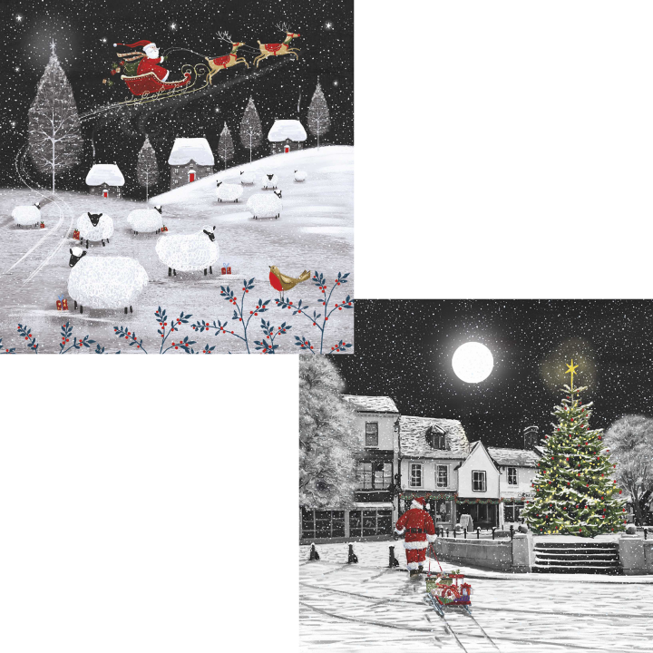 4. While We Are Sleeping & Flying Over The Fields Christmas Cards (Pack of 10)